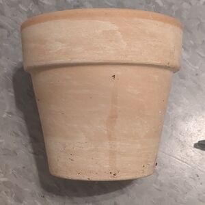 Plain Terracotta Plant Pot in Light Beige